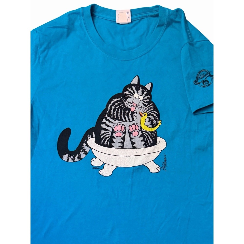 Crazy Shirts Kliban Women's Size Small Bathtub Ducky Cat Tee T-shirt Vintage